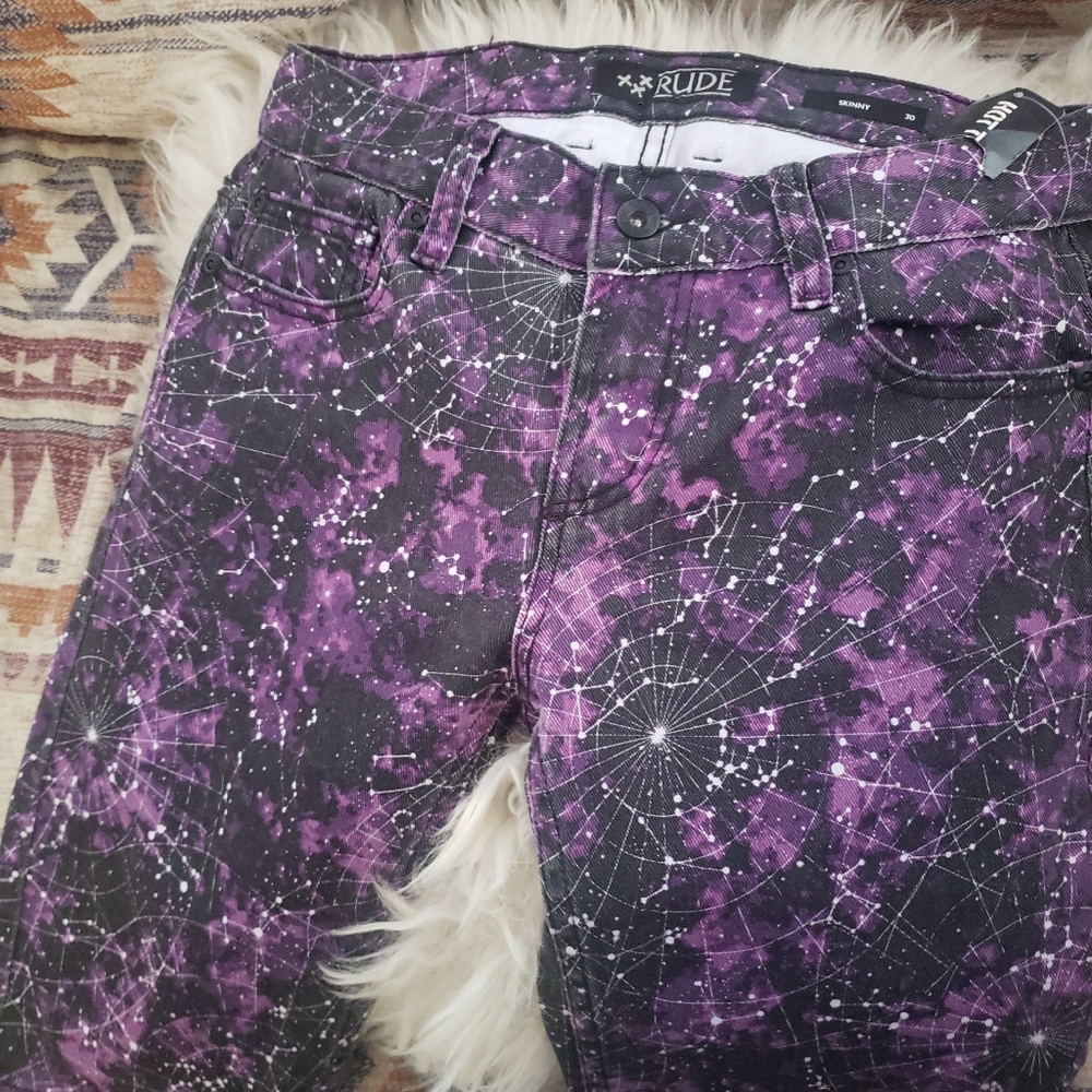 Mens Rude Purple Astrology Shorts Size 30 NWT